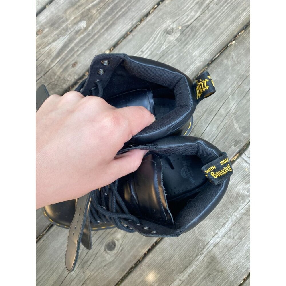 Dr Martens Black Platform Buckle Ankle Boots - Women's - Picture 6 of 11